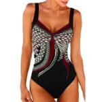 Novastelix Women's Vintage Print One-Piece Swimsuit ?? Tummy Control, Plus Size - Image 9