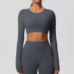 Novastelix Yoga Shirts For Women Long Sleeve With Padded Fitness Running Gym Clothes Workout Dry Fit Breathable High Elastic Sports Top - Image 8