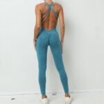 Novastelix Women's Scrunch Detail Gym Jumpsuit ?C Stretchy & Stylish Activewear for Yoga & Workout - Image 8