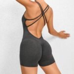 Novastelix Women's Scrunch Detail Gym Jumpsuit ?C Stretchy & Stylish Activewear for Yoga & Workout - Image 22