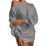 Novastelix Cold Shoulder Knit Sweater Dress - Image 7