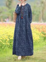 Novastelix Vintage Floral Dress Woman 2025 ZANZEA Autumn Bohemian Long Dresses Casual Long Sleeve Maxi Vestidos Loose Robe Femme Oversize - Image 17