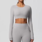 Novastelix Yoga Shirts For Women Long Sleeve With Padded Fitness Running Gym Clothes Workout Dry Fit Breathable High Elastic Sports Top - Image 9