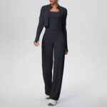 Novastelix Women's 2-Piece Yoga Set ?? Backless Vest with Chest Pad & Zipper Long Sleeve Pants - Image 10