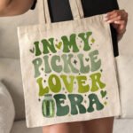 Novastelix Pickle Lover Canvas Tote Bag ?? Funny Canning Season Print, Reusable Shoulder Bag - Image 5