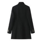 Novastelix Woolen Coat Fall Fashion Black Long Coat Elegant And Pretty Women's Coats American Retro Autumn Outerwear Urban Coats - Image 3