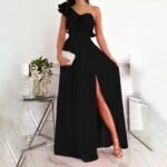 Novastelix Stylish Plus Size Summer Dresses for Women - Sleeveless Sloping Shoulder Long Party & Club Dresses, Sizes S-2XL - Image 3