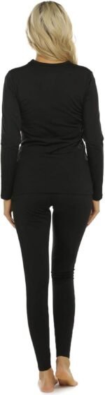 Novastelix Stay Warm and Cozy: Women's Thermal Fleece-Lined Long Johns Underwear Set for Cold Weather - Image 4