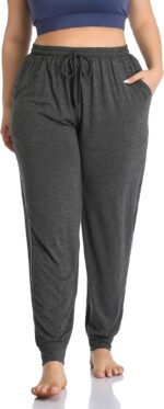 Novastelix Plus Size Women's Casual Lounge Yoga Pants - Cozy Joggers with Drawstring & Pockets - Image 2
