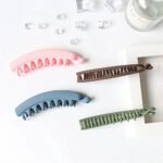 Novastelix Frosted Solid Color Banana Hair Clips ?C Fashion Ponytail Barrettes & Hair Claws for Women - Image 11