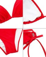 Novastelix Stylish Women's Padded Triangle Bikini Set with Tie Side Bottom - Perfect Two Piece Swimsuit for Summer Fun! - Image 6
