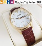 Novastelix Stylish Women's Waterproof Black Leather Band Quartz Watch - Perfect Gift for Her! - Image 5